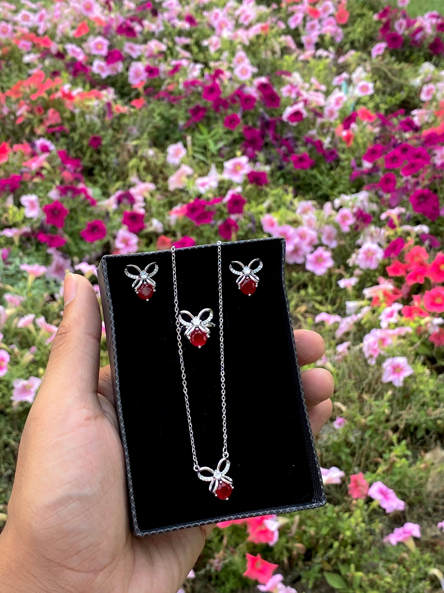 3 in 1 RIBBON SET ( TOPS, RING, NECKLACE )