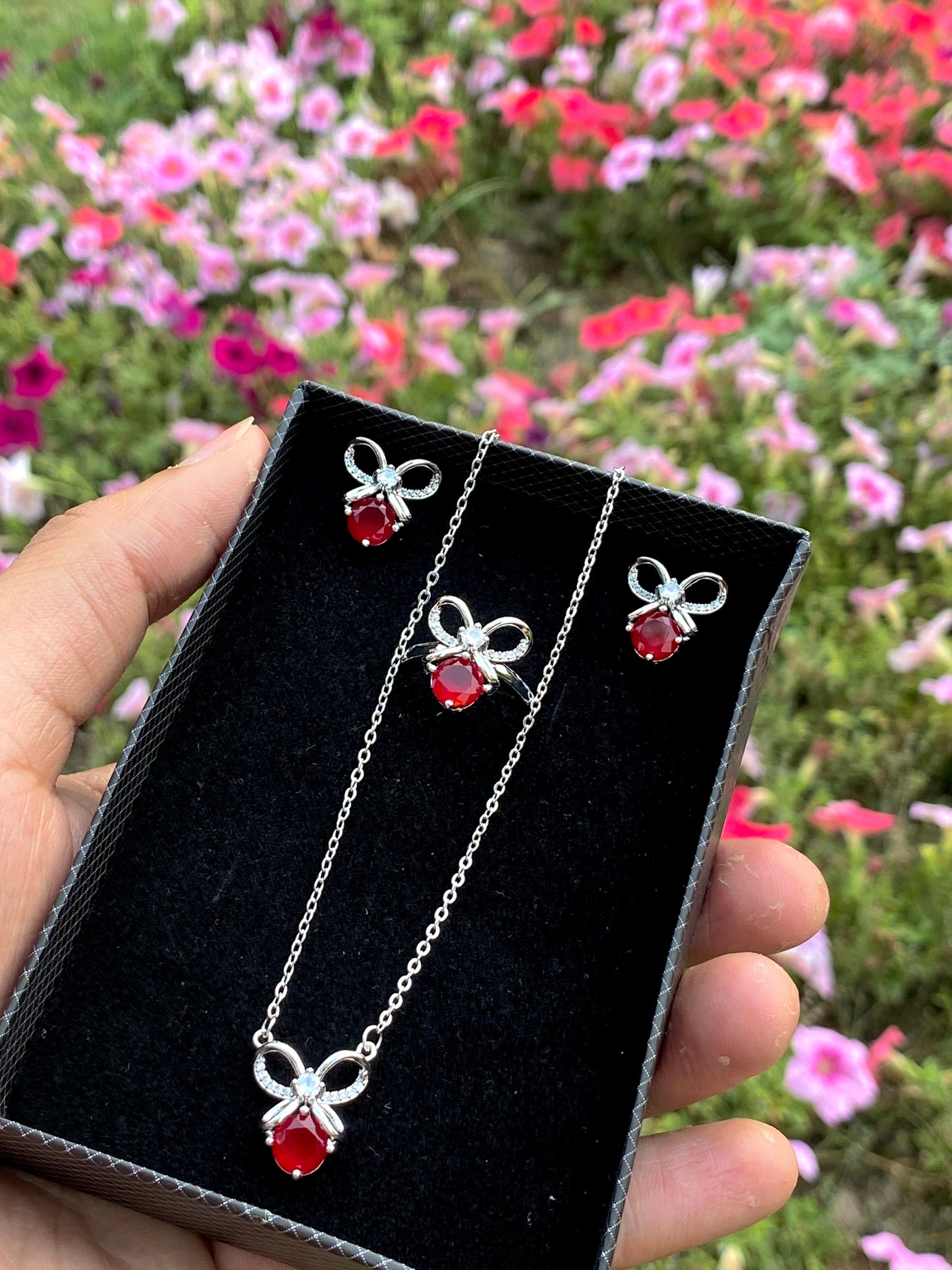 3 in 1 RIBBON SET ( TOPS, RING, NECKLACE )
