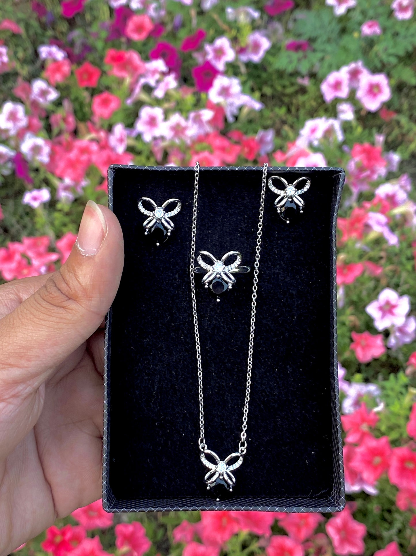 3 in 1 RIBBON SET ( TOPS, RING, NECKLACE )