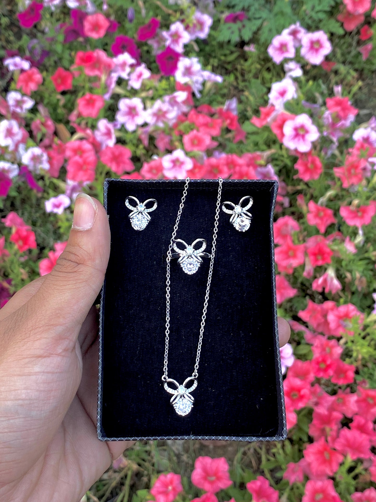 3 in 1 RIBBON SET ( TOPS, RING, NECKLACE )