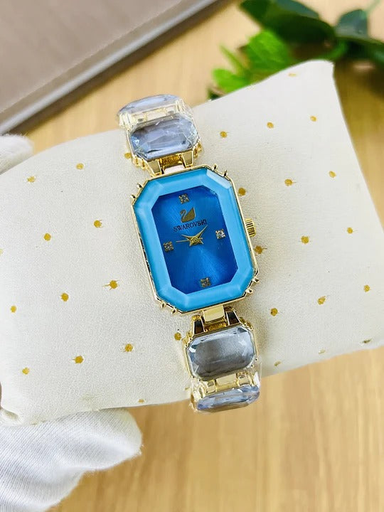 Braclete Stone Watch Beautiful Rectangle Design